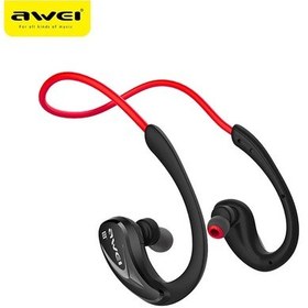 Resim A880bl Kırmızı Awei A880bl Kablosuz Bluetooth Kulaklık Oyun Kulaklık Boyun Bandı Açık Kulak Spor Kulaklıklar Earhook Nfc İle Bisiklet Koşu İçin 