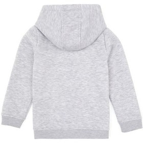Resim U.S. Polo Assn. Erkek Çocuk Açık Gri Örme Fermuarlı Kapüşonlu Hırka 50313852-VR001 