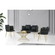 Resim Samogu Örgü Çay Seti 2+1+1 Siyah 