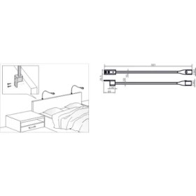 Resim Dizaynaks Yatak Başı Aydınlatma Esnek Usb Şarjlı Q 