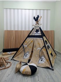 Resim Kızıldereli Çocuk Oyun Çadırı Devrilmeyen Sabitleme Mekanizmalı Galaksi Serisi Gold 