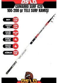 Resim Surf Max 10000 420cm 100-200gr Camarro Surf Profesyonel Kıyı Olta Takımı Seti 