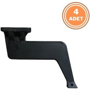 Resim 4 Adet Tabanca Lüks Mobilya Koltuk Çekyat Ayağı Metal Siyah 14 Cm Diğer