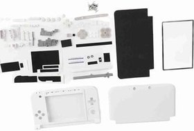 Resim 3DS LL için Replecement Durumda, Tam Konut Case Kapak Kabuk Onarım Parçaları Komple Yedek Kiti 3DS XL Beyaz 