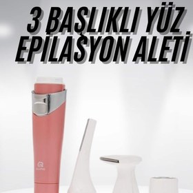 Resim Skygo 3 Başlıklı Yüz Kaş Epilasyon Aleti Değiştirilebilir Başlık Hassas Ciltlere Uygun 