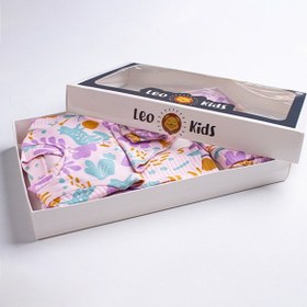 Resim Leo Kids 5 Li Yenidoğan Bebek Hediyesi Takım Organik Kumaş Hastane Çıkışı Çok Renkli 