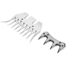 Resim Jeemson Inçil Paslanmaz Çelik Koyun Kırma Bıçağı 9 Dişli Eğri + Sallanan Bıçak Yedek Parçası - Yüksek Sertlikli, Kolay Kurulum, Hayvan Bakımı İçin Uygun 