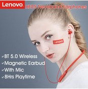 Resim Teltree Lenovo He05 Spor Kulaklık - Bluetooth 5.0, Ter Dayanıklı, Manyetik Uçlar, Mikrofonlu, 8 Saat Pil, Kaliteli Ses - Kırmızı 