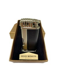 Resim SİLVİO MONETTİ GÜMÜŞ DERİLİ ÇAKMAK 