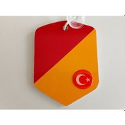 Resim Sarı Kırmızı Vantuzlu Cam Süsü 2adet -10x7,5cm- Asma Dekor Levha 