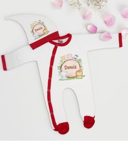 Resim Bitmeyen Kartuş Bk Kids Kişiye Özel Bebek Kıyafeti, Bebek Giyim Hediyesi, Tulum Zıbın Ve Kukuletalı Şapka Seti-11 