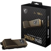 Resim MSI SSD SPATIUM M480 PRO PCIE 4.0 NVME M.2 2TB R:7400 W:7000 