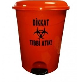 Resim Tıbbi Atık Çöp Kovası Pedallı 30 Litre 