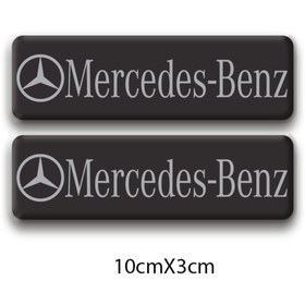 Resim Promot Desing OTOMOBİL MERCEDES LOGOLU 3D STİCKER 2 ADET 04 