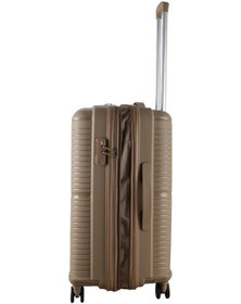 Resim Mçs V379 Aura Y.üretim Pp Valiz 65 Cm + Makyaj Siyah Set Şampanya 