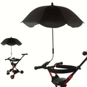 Resim Plaj sandalyeleri, balıkçılık lounge'ları ve bebek arabaları için klipsli ayarlanabilir 360° güneş gölgeliği şemsiyesi - Dayanıklı demir çerçevesi ve polyester çatı, UV koruması, elle açılabilir/kapatılabilir, plaj sandalyesi şemsiyesi | Çok yönlü açık hava şemsiyesi | Stabil çatı desteği | 8-12 yaş arası çocuklar için 
