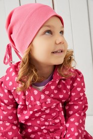 Resim Babygiz Kız Bebek Çocuk Pembe Şapka Bere El yapımı Rahat Cild dostu %100 Pamuklu Kaşkorse 
