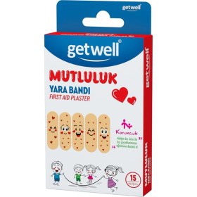 Resim Getwell Mutluluk Yara Bandı 15 Adet 3 Adet 