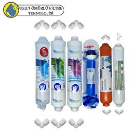 Resim Pemax Water Solutions Kapalı Kasa Su Arıtma Cihazlarına Uygun Sertifikalı 6'lı Orijinal Filmtec Mebran Purefer Tat Set 