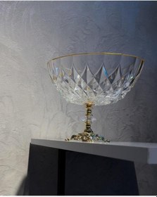 Resim Elta Collection Metal Ayaklı Lüx Oval Gondol Sunum Kasesi Seffaf 