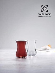 Resim PAŞABAHÇE 42381S00 V Block İnce Belli 6'lı Çay Bardağı 