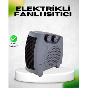 Resim Fanlı Elektrikli Isıtıcı Termostatlı Güvenli Yanmaz Plastik Gövde Midastech 