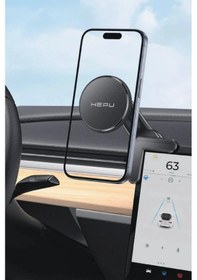 Resim Hepu Hp-a38 Magsafe Araç İçi Telefon Tutucu - Tesla/merkezi Ekran Uyumlu, 360 Dönebilir Güçlü Mıknat 