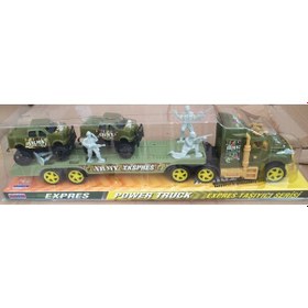 Resim Ekpres Taşıyıcı Serisi Asker ve Araç Taşıyan Tır Nizam 