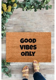 Resim Good Vibes Only, Yazılı Paspas, İç Ve Dış Kapı Önü Paspası 