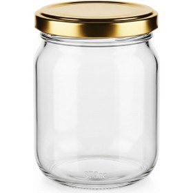 Resim 20 Adet - 425cc Kapaklı Cam Kavanoz - Gıda Temasına Uygun Beyaz - Şeffaf 