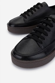 Resim Valmenti Erkek Hakiki Deri Siyah Deri Sneakers & Spor Ayakkabı 