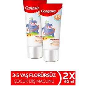 Resim Colgate 3 - 5 Yaş Portakal Aromalı Çocuk Diş Macunu 2 x 60 ML 