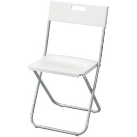 Resim IKEA Katlanır Sandalye, Beyaz Renk MeridyenDukkan Galvanizli Çelik Mutfak-Balkon Sandalyesi 