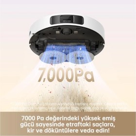 Resim Dreame 7000 Pa Emiş Gücü Gen 2 Robot Süpürge Beyaz 