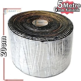 Resim Bant Evi Folyolu Araç Oto Ses Isı Yalıtımı 6mm 20cmx5m Folyolu Kendinden Yapışkanlı Kauçuk Izolasyon Malzemesi 