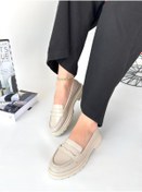 Resim Erbilden Narli Bej Rugan Oxford Ayakkabı 