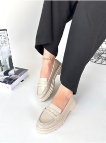 Resim Erbilden Narli Bej Rugan Oxford Ayakkabı 