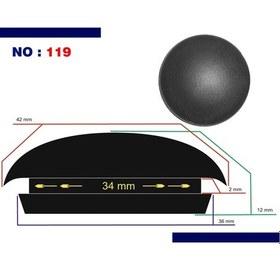 Resim Universal Lastik Tapa 34Mm - 10 Adet 