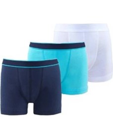 Resim Blackspade Erkek Çocuk Boxer 3'lü Paket 9395 - Lacivert Aqua Beyaz 