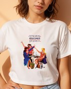 Resim İstanbul Sözleşmesi Yaşatır Crop Tişört 