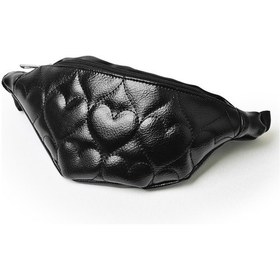 Resim İcone Bag Icone Çocuk Kalp Kapitone Detaylı Bel Çantası Siyah 