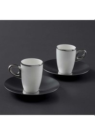 Resim Jumbo Espresso 2 Kişilik Kahve Fincan Seti Kaşıksız Beyaz 