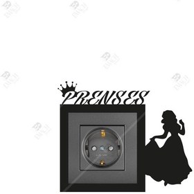 Resim Çocuk Odası Prenses Figürlü Tekli Priz Çerçevesi Dekorasyon 