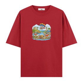 Resim Antalya - Oversize Tshirt - Kırmızı / S / Oversize 