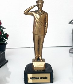 Resim Kişiye Özel Asker Figürü Biblo Hatıra Masa Üstü Dekoratif Heykel 