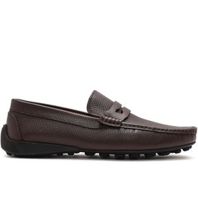 Resim Derimod Erkek Kahverengi Hakiki Deri Casual Penny Loafer Ayakkabı Casual Günlük Ayakkabı 25SFD7551FT 