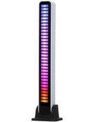 Resim Tysm Rgb Müzik Lambası, Mikrofonlu Ses Kontrol, 32 Led, Pil Şarjlı, Dinamik Işık Efekti, App İle Kontrol 