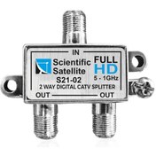 Resim Mag S21-02 1/2 Yollu Kablo Tv Sinyal Ayırıcı Splitter - 5-1000 Mhz Frekans Bölücü Çoklayıcı 