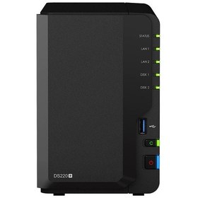 Resim Synology DS220PLUS 2 x 3.5 SATA Desteği RAID(0-1) NAS Server 