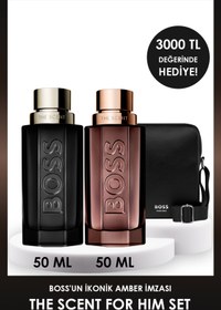Resim BOSS The Scent Magnetic EDP 50 ml & The Scent Le Parfum EDP 50 ml Erkek Parfüm + Çanta 